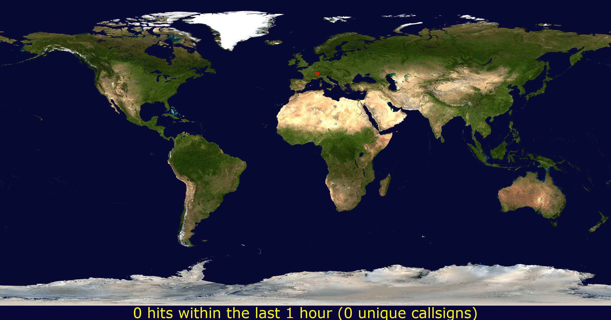 WSPR data for the last 60 minutes